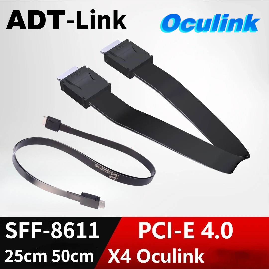 External Gpu Dock Pcie 4.0 Oculink - ADT PCI-E 4.0 X4 SFF-8611 Męski