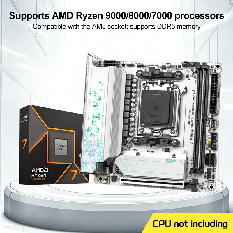 B650 Itx Motherboard Wifi - Płyta główna JGINYUE B850I SNOW DREAM