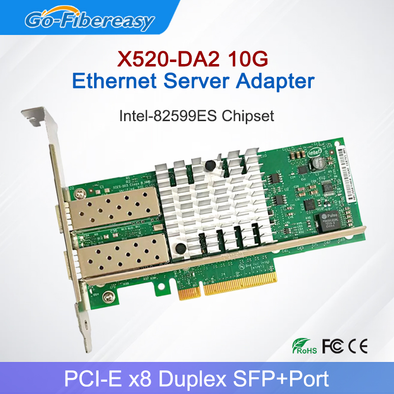 10Gb Sfp+ Pcie Network Card Dual Port - Karta sieciowa X520-DA2 10Gb SFP+PCI-E z