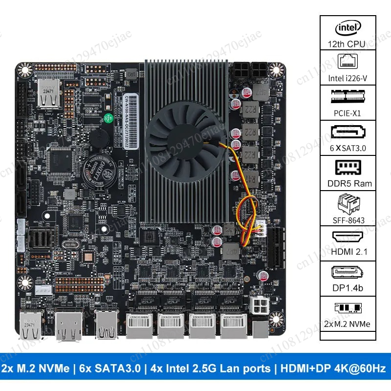 Nas Motherboard N100 6 Sata - Płyta główna N100 Mini ITX NAS