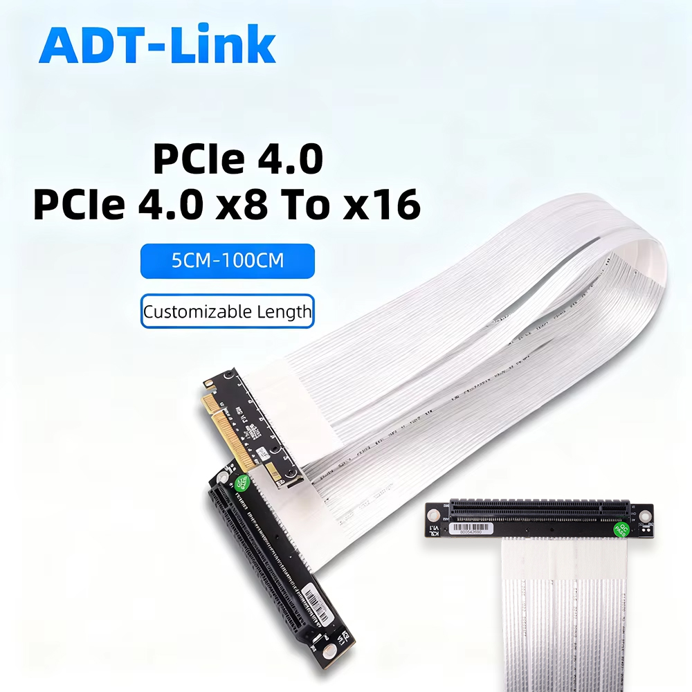 Pcie 4.0 X16 Riser Cable 90 Degree - Kabel przedłużający ADT-Link PCIE 4.0 3.0
