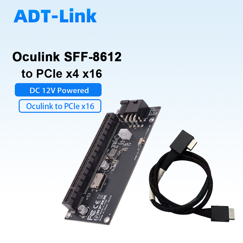 Karta adaptera Oculink SFF-861 – Pcie 4.0 X16 Riser Cable 90 Degree recenzja i cena