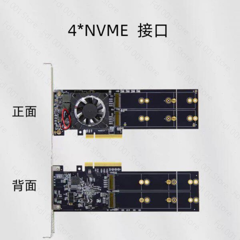 Karta rozszerzeń PCIe Bifurcat – Quad M.2 Nvme Pcie Bifurcation Card recenzja i cena