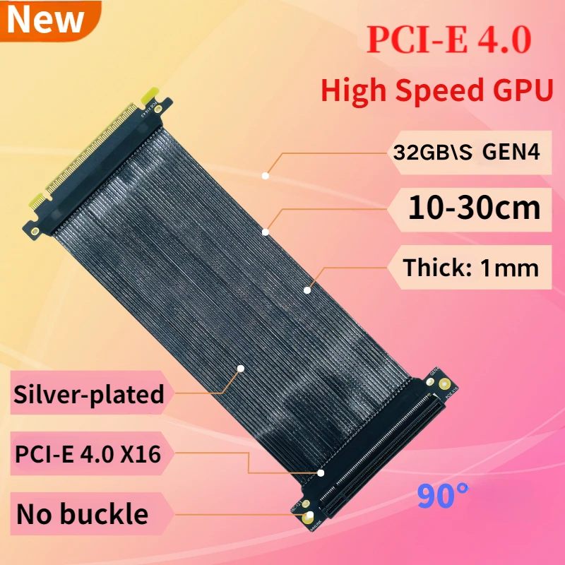 Kabel przedłużający karty graf – Pcie 4.0 X16 Riser Cable 90 Degree recenzja i cena