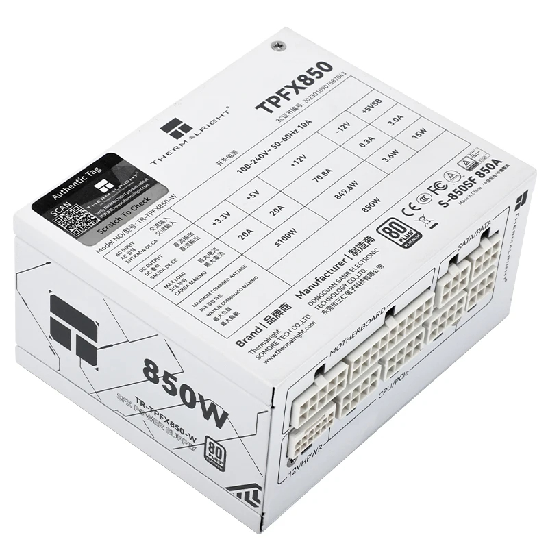Thermalright TR-TPFX850 Biały  – Sfx Power Supply 850W Gold recenzja i cena