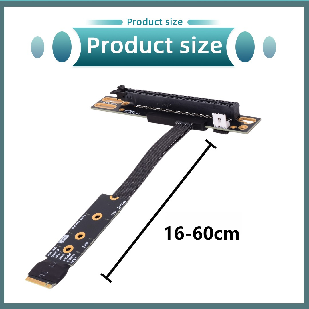 Adapter M.2 NVMe do PCIe X16 9 – Pcie 4.0 X16 Riser Cable 90 Degree recenzja i cena