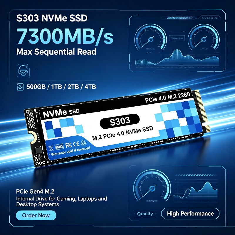 S303 PCIe 4.0 M.2 NVMe SSD 500 – M.2 Nvme 4Tb Pcie 4.0 Ssd recenzja i cena
